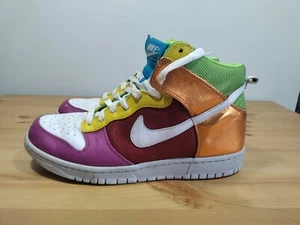 Size 9.5 Nike Zoom Dunk Hi Premium 317814-111 Women's Multicolor Hi-Top Sneakers - Picture 1 of 9