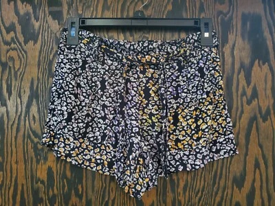Pantalones Cortos Jessica Simpson Para Mujer Corbata Frontal Viscosa Talla XS Negro Floral  Foto 1 de 4