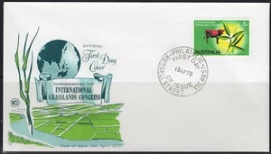 1970 Australia XI Congreso Internacional de Pastizales 5c WCS sin dirección FDC, MC - Imagen 1 de 1