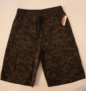 NEW Boys Cargo Shorts Medium 8 - 10 Camouflage Summer Bottoms Casual Drawstring - Picture 1 of 2