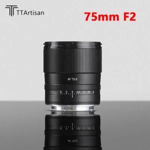 TTArtisan 75mm F2 Auto Focus Full Frame Lens for Nikon Z Sony E L-Mount Cameras - Picture 1 of 19