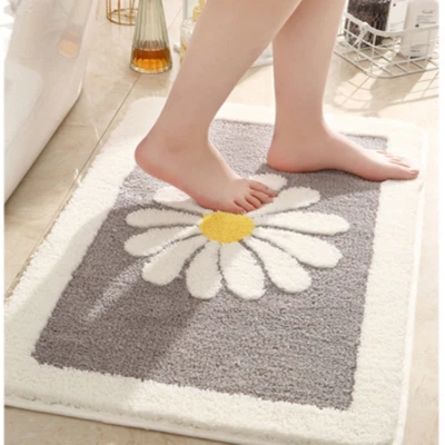 Alfombra de baño Daisy alfombra de baño antideslizante con flores alfombra de baño alfombra antideslizante alfombra de piso Foto 1 de 4