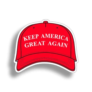 Trump Hat Sticker Keep America Great 2020 MAGA Car Vehicle Window Bumper Decal - Picture 1 of 1