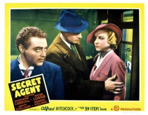Secret Agent lobby card Peter Lorre John Gielgud 1936 OLD MOVIE PHOTO