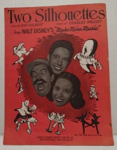 Two Silhouettes Sheet Music -Make Mine Music, Disney Sheet Music 1945 - Picture 1 of 4