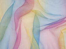 Minerva Rainbow Organza Fabric Pastel - per metre