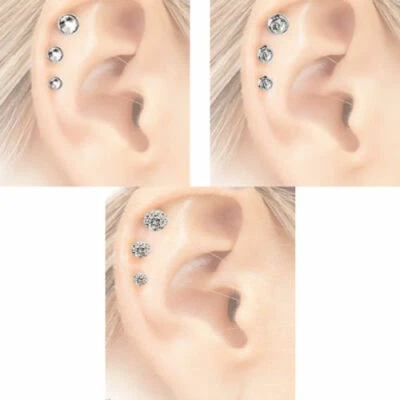 Barra Cartílago/Pendiente Unisex 16ga 9 Piezas Foto 1 de 2