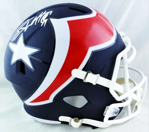 JJ Watt Autographed Houston Texans F/S AMP Speed Helmet - JSA W Auth *Siver - Picture 1 of 2