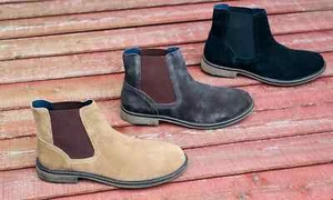 Redfoot Mens Tan Brown Suede Pull On Chelsea Boots UK 7 - Picture 1 of 2