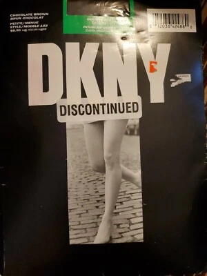 Dkny Dark Brown Double Rib Control Top Pantyhose sz petite #153 - Image 1 of 3