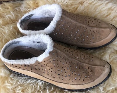 Mulas 7M INDIGO by Clarks Cuero Gamuza Suave Tostado Forradas Sherpa Cómodas Foto 1 de 4