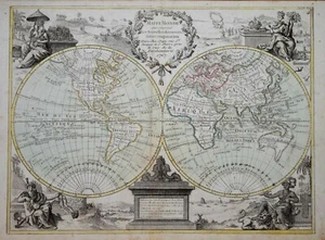 MUNDO - MAPA MONDE DE CREPY, PUBLICADO PARÍS 1767 - Imagen 1 de 1
