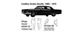 Cadillac Sedan DeVille Center Post Cap 1965 1966 1967 1968 1969 1970 CPC65-90 - Picture 1 of 1