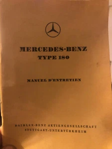 Mercedes 180 ORIGINAL users manual, French Language, extra rare, top condition! - Bild 1 von 4