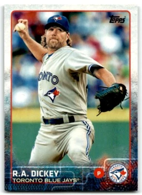 2015 TOPPS R.A. DICKEY TORONTO BLUE JAYS #316 - Image 1 of 2