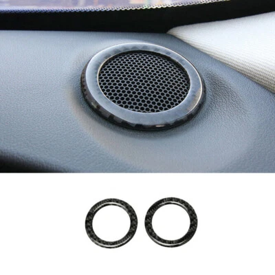 Para Jaguar F-PACE 2017-21 Consola de fibra de carbono real Salpicadero Altavoz Marco Borde Foto 1 de 4