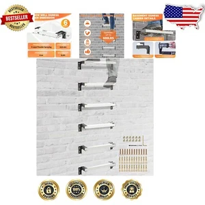 Heavy-Duty Steel Window Well Ladder – 6-Step Adjustable Egress Safety Solution - Picture 1 of 9