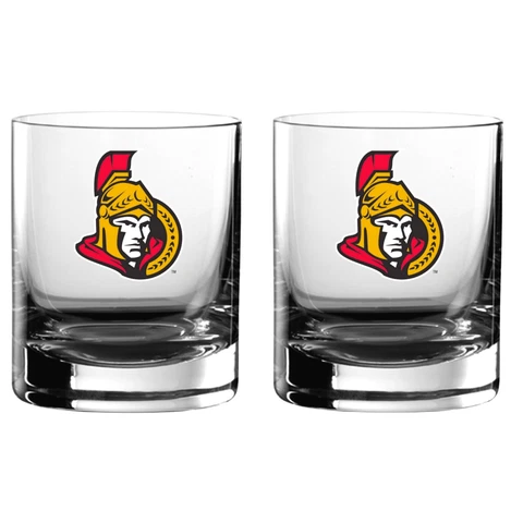 NHL Ottawa Senators Smirnoff Whiskey Glasses 2 Pack Cover