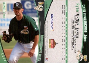 Ryan Turner 2008 Tribüne Clinton LumberKings #NNO RC Karte Pulaski Rangers - Bild 1 von 1