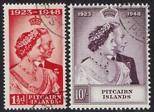 PITCAIRN ISLANDS 1949 KGVI SILVER WEDDING SET USED