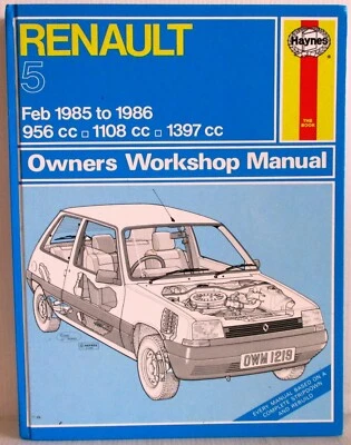 Haynes - Renault 5 / 1985-1986 / Todo Modelos/Propietario Taller Manual / Usado - Imagen 1 de 4