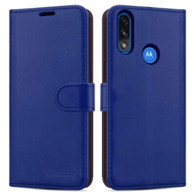 For Motorola Moto E7i Phone Case Leather Wallet Flip Folio Stand View Cover - Image 1 of 4