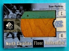 2011-12 UD SP AUTHENTIC SAM PERKINS NORTH CAROLINA FLOOR AUTHENTICS RELIC SSP