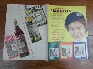 PUBLICITE PRESSE ANCIENNE VINTAGE ADVERT / FRIGEAVIA + NOILLY PRAT VERMOUTH 1957 - Picture 1 of 1