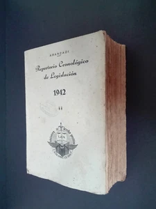 ARANZADI Repertorio Cronologico de Legislacion 1942 - 1ª Edicion, 1727 Paginas. - Picture 1 of 4