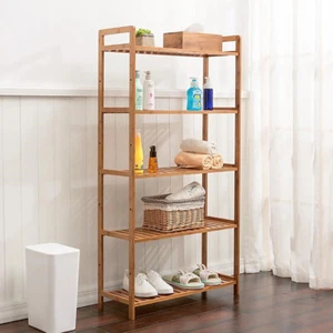 3 4 5 Tiers Wooden Shoe Rack Bamboo Shoe Stand Wardrobe Organiser Storage Unit - Picture 1 of 24