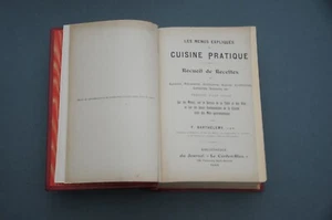 Gastronomie Cuisine F. Barthélémy menus expliqués de cuisine pratique 1910 - Imagen 1 de 7