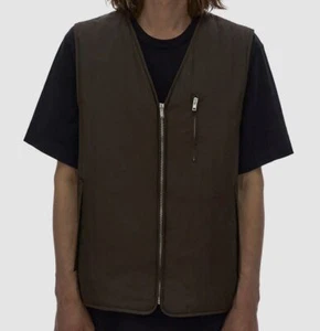 $375 Helmut Lang Men's Green Padded Zip-Up Vest Jacket Size L - Picture 1 of 3