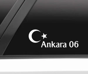 Auto Aufklebe Sticker Türkei Ayyildiz - Memleket - z.B Ankara, Trabzon, Kayseri - Bild 1 von 2