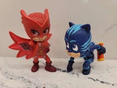 Figuras PJ Mask Power Of Mystery Mountain Owlette y Catboy Foto 1 de 4