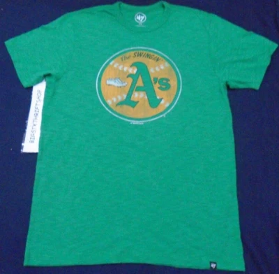 Authentic Mens '47 Brand Oakland Athletics A's Retro Logo Shirt Adult Size Small - Image 1 of 2