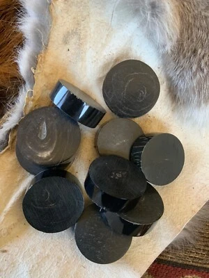 "Rebanadas de cuerno de búfalo, redondas, espaciadores, mango de cuchillo, 1,5"" de diámetro, 1/2"" de grosor" Foto 1 de 3