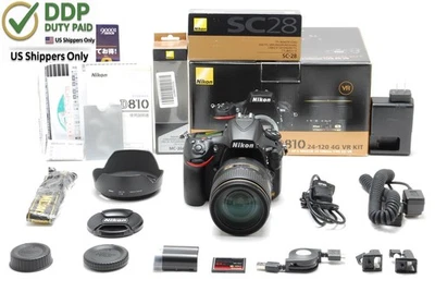 [ MINT/BOX ] Nikon D810 Digital Camera 24-120 4G VR Kit TTL Remote  Cord JAPAN - Image 1 of 4