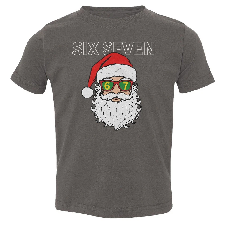 Six Seven Santa Shades - Camiseta Divertida 6 7 Meme Navidad Niño Pequeño Foto 1 de 1