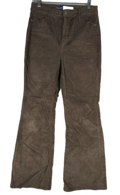 Pantalones de pana acampanados de cintura alta Old Navy para mujer bolsillos talla 6P marrón Foto 1 de 4