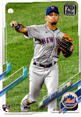2021 Topps Andres Gimenez Rookie New York Mets #53 - Image 1 of 2
