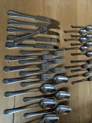 WMF Signum Cromargan Besteck 6 Personen 30 Teile Kaffee Messer Gabel Löffel - Bild 1 von 4