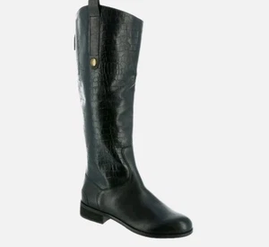 ARRAY Boots Women's 8M Masseys Derby Leather Knee High Riding Boots W/Zipper - Picture 1 of 5