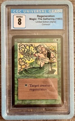 Magic The Gathering MTG Regeneration - Alpha Edition - CGC 8 With bumper guard - Image 1 of 2
