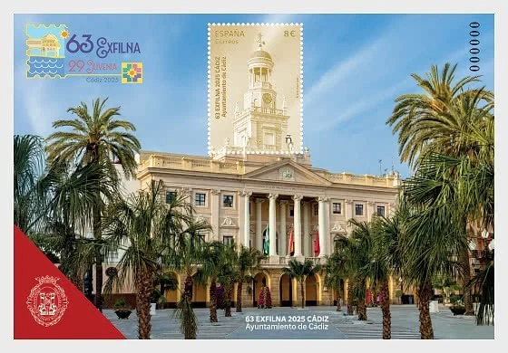 spain ca 2025 EXFILNA 63 Cadiz City Council Philatelic Exhibition ms1v mnh - Image 1 of 1