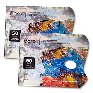 Disposable Palette Paper Pad for Oil,Acrylics,Watercolors,Gouache 50 Sheets,9 - Picture 1 of 8