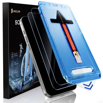 MAGIC JOHN 2 Pack for iPhone 17 Pro Max 6.9 inch tempered Glass Screen Protector - Image 1 of 4