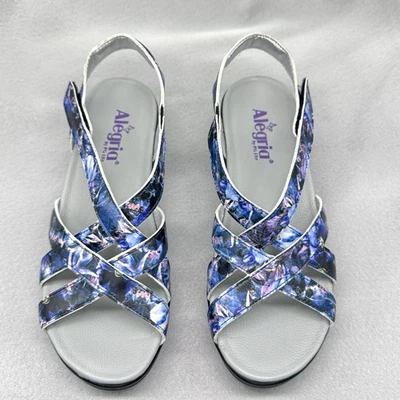 Sandalias Alegria para mujer Myka plataforma periwinkle cuña floral tiras talla US 9 39 Foto 1 de 4