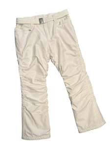 Bogner Sport Women’s 16 Ruched Ski Pants White Repellent Belted Wide Leg Plus - Picture 1 of 18