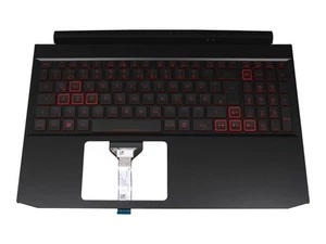 Acer Nitro 5 (AN515-56) original Tastatur inkl. Topcase DE (deutsch) schwarz/rot - Afbeelding 1 van 5