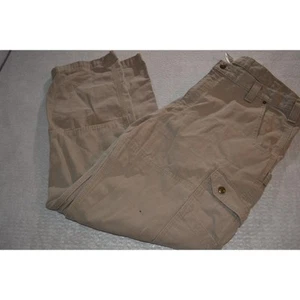 41423 Carhartt Cargo Work Jeans Mens Size 38 X 31 Dungarees Tan Cotton - Picture 1 of 12